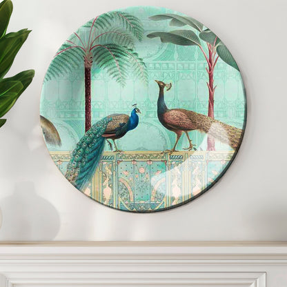 Peacock Paradise Decorative Ceramic Wall Plate