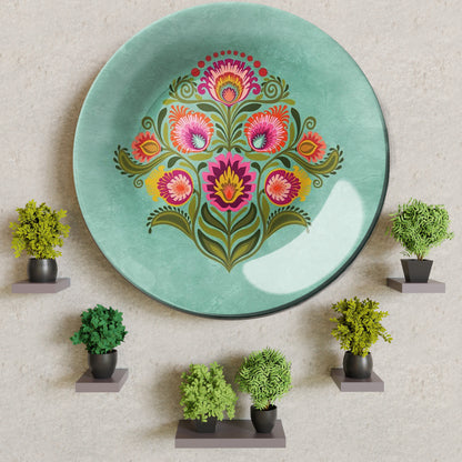 Vibrant Petals Decorative Ceramic Wall Plate