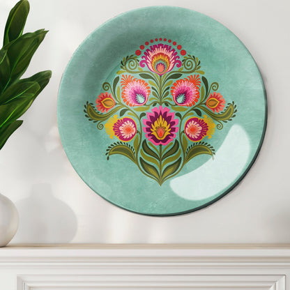 Vibrant Petals Decorative Ceramic Wall Plate