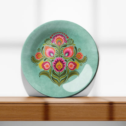 Vibrant Petals Decorative Ceramic Wall Plate