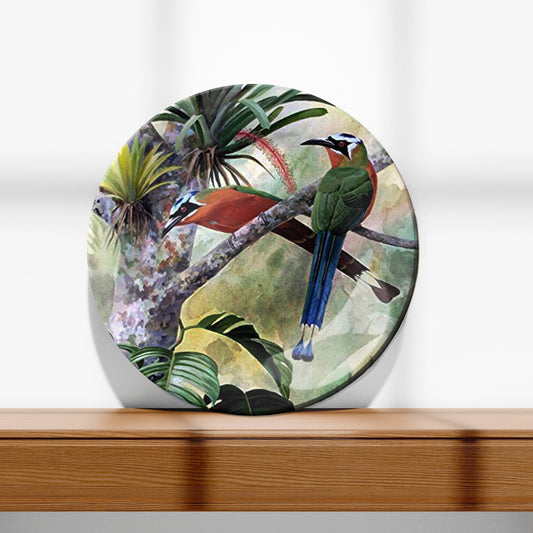 Tropical Birds Decorative Ceramic Wall Plate