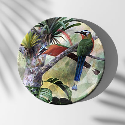 Tropical Birds Decorative Ceramic Wall Plate