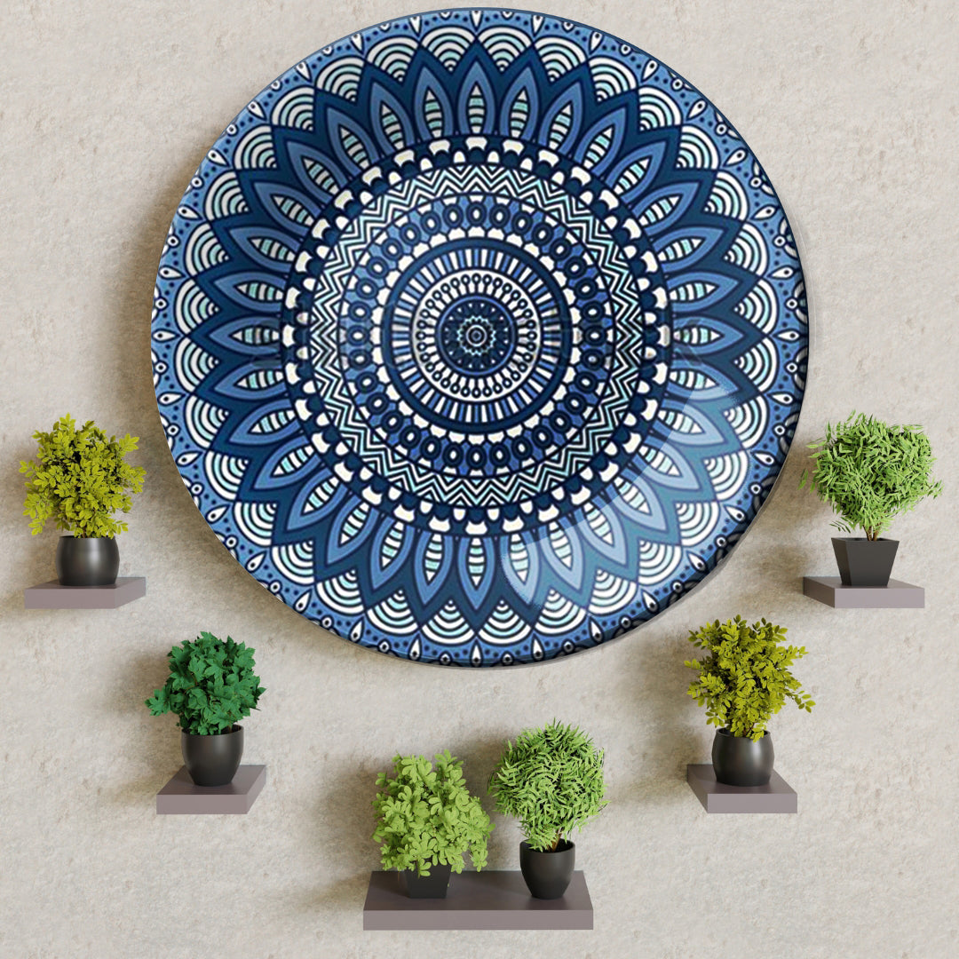 Symmetry Bloom Decorative Ceramic Wall Plate