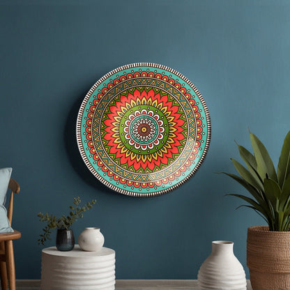 Sunburst Bloom Decorative Ceramic Wall Plate