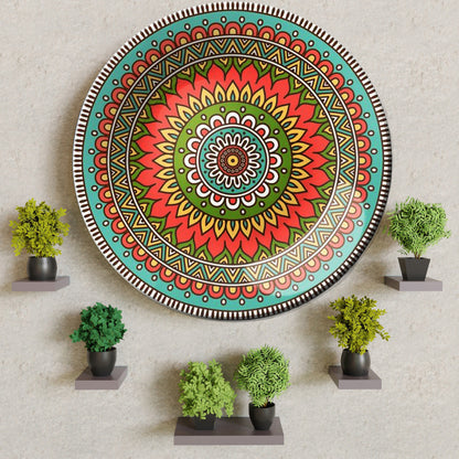 Sunburst Bloom Decorative Ceramic Wall Plate