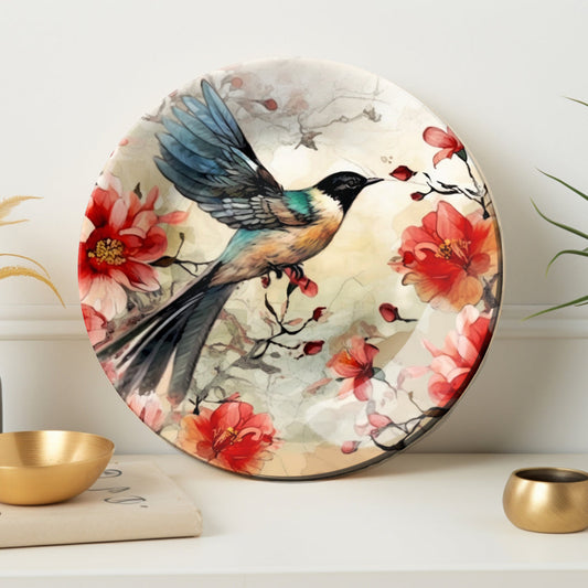 Humming Wings Decorative Ceramic Wall Plate