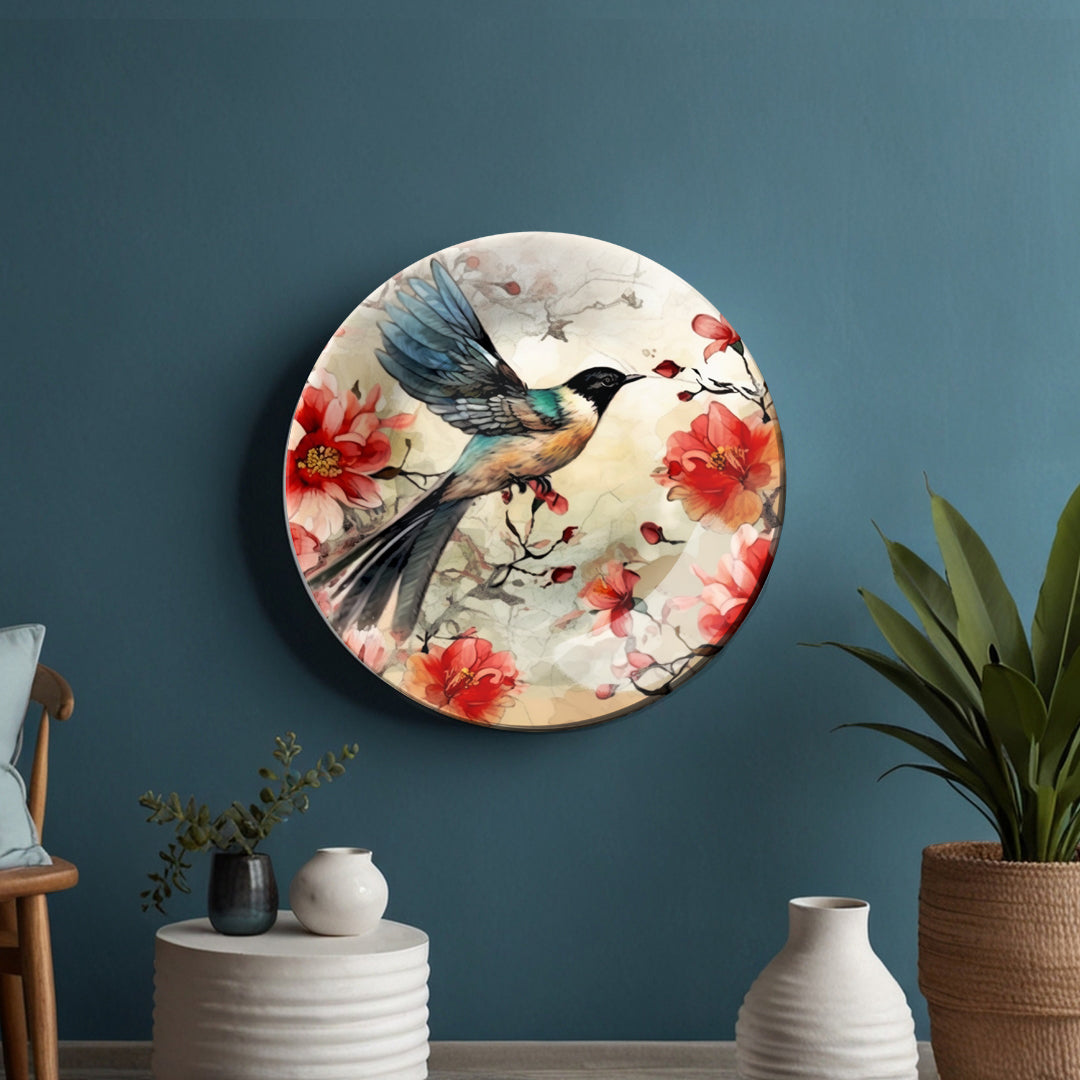 Humming Wings Decorative Ceramic Wall Plate