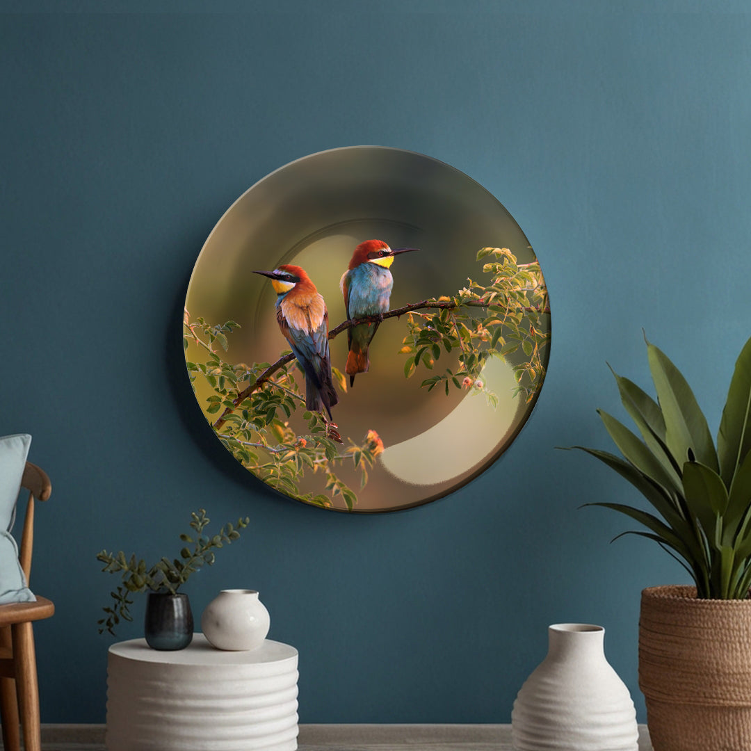 Winged Companions Decorative Ceramic Wall Plate