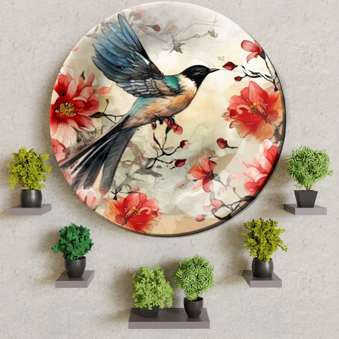 Humming Wings Decorative Ceramic Wall Plate