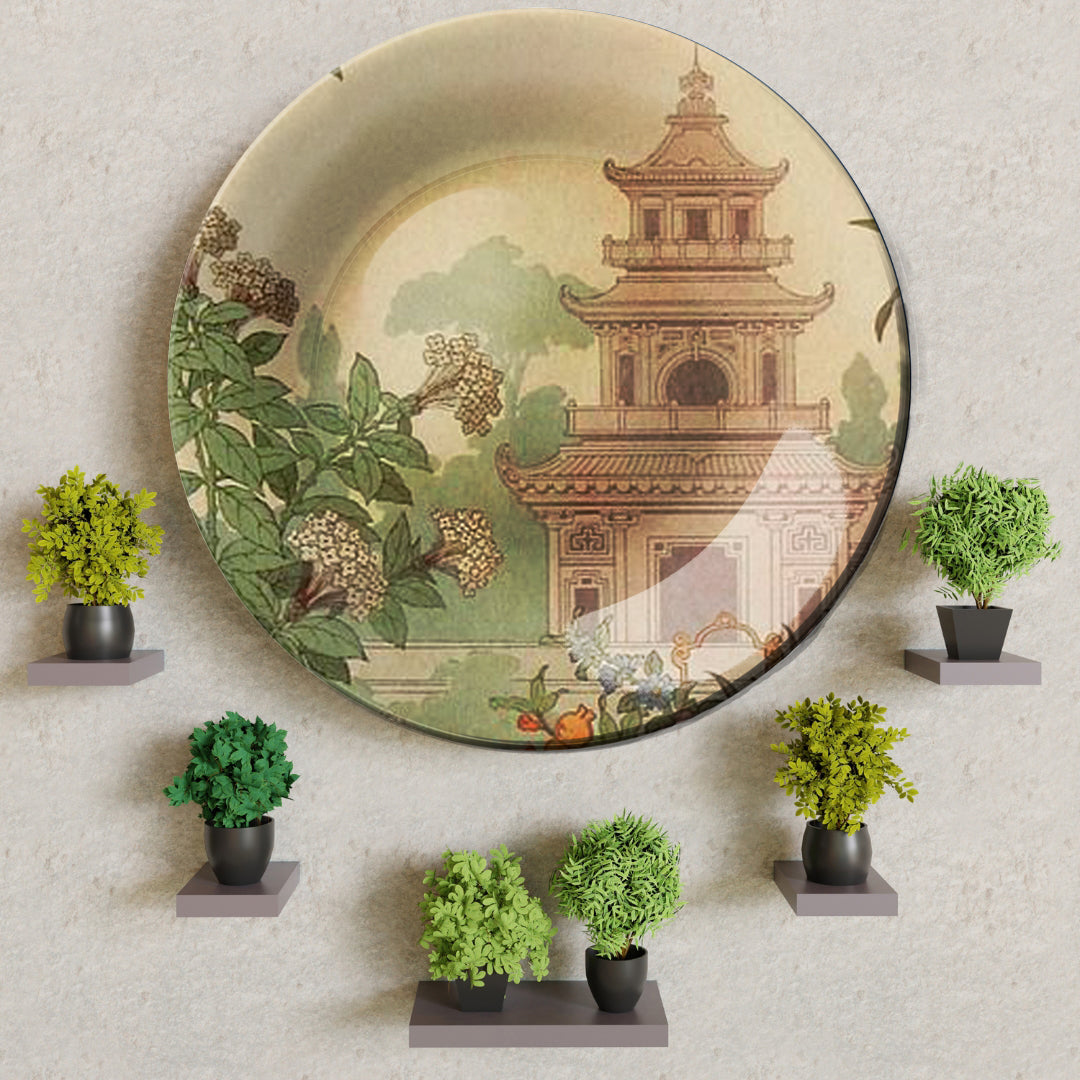 Cultural Elegance Decorative Ceramic Wall Plate