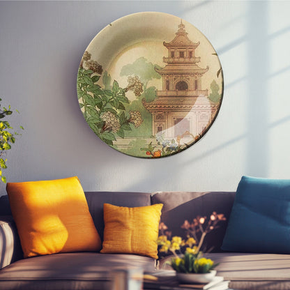 Cultural Elegance Decorative Ceramic Wall Plate