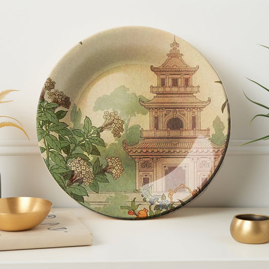 Cultural Elegance Decorative Ceramic Wall Plate