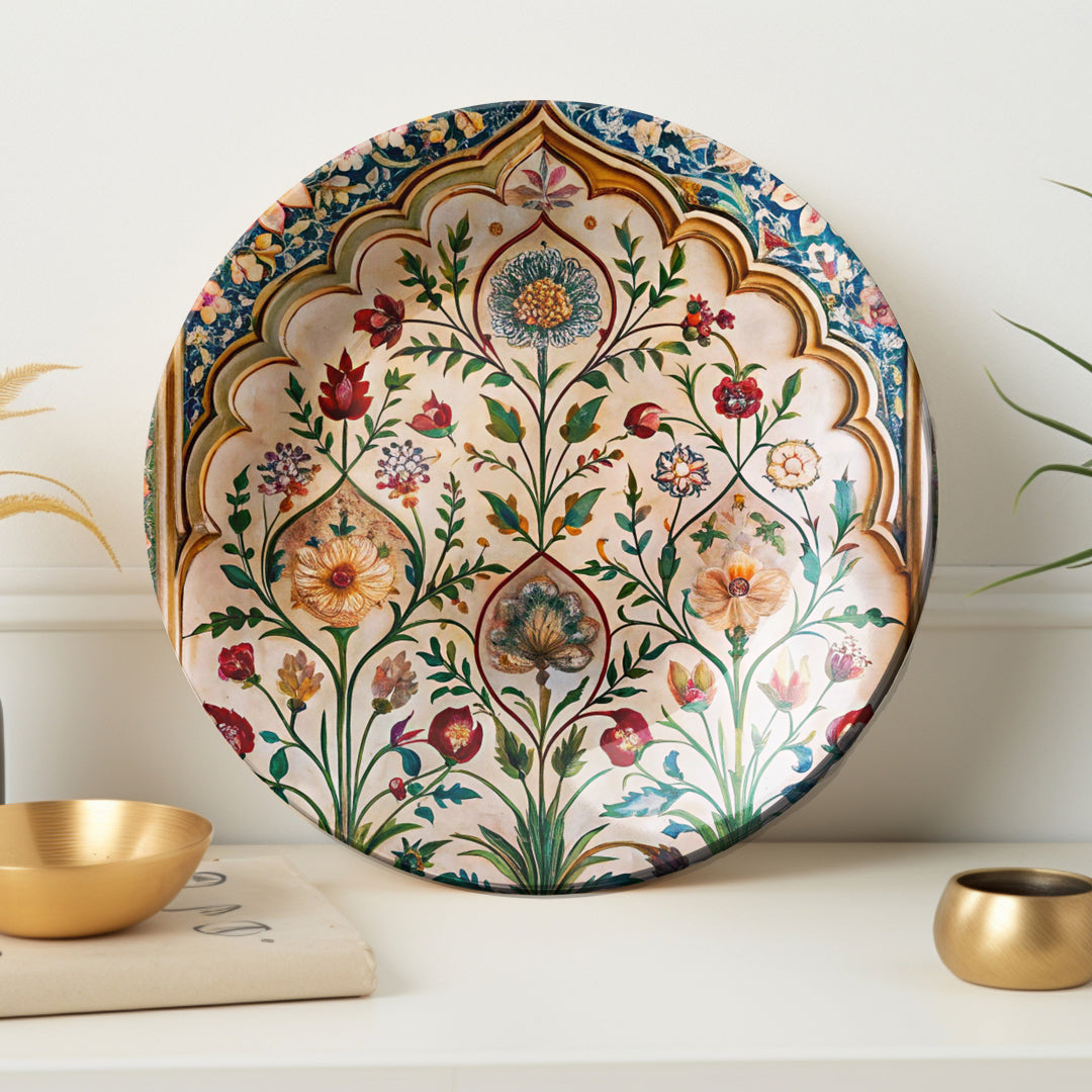 Floral Symphony Decorative Ceramic Wall Plate