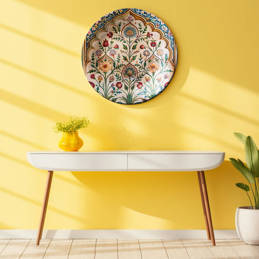 Floral Symphony Decorative Ceramic Wall Plate