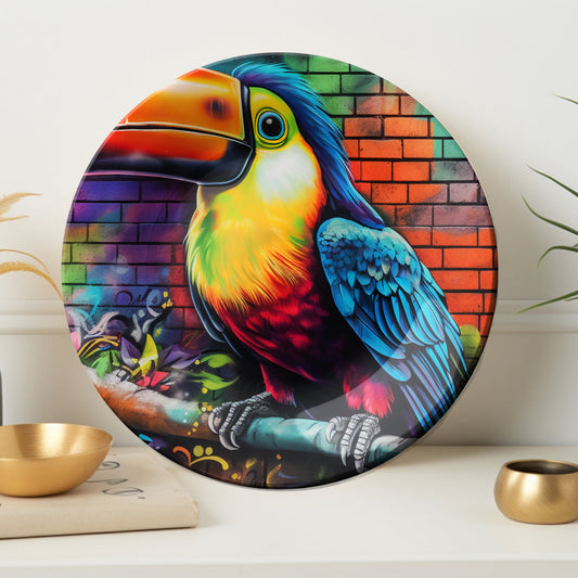 Bold Perch Decorative Ceramic Wall Plate