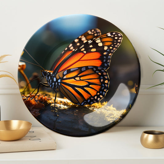 Monarch Wings Decorative Ceramic Wall Plate