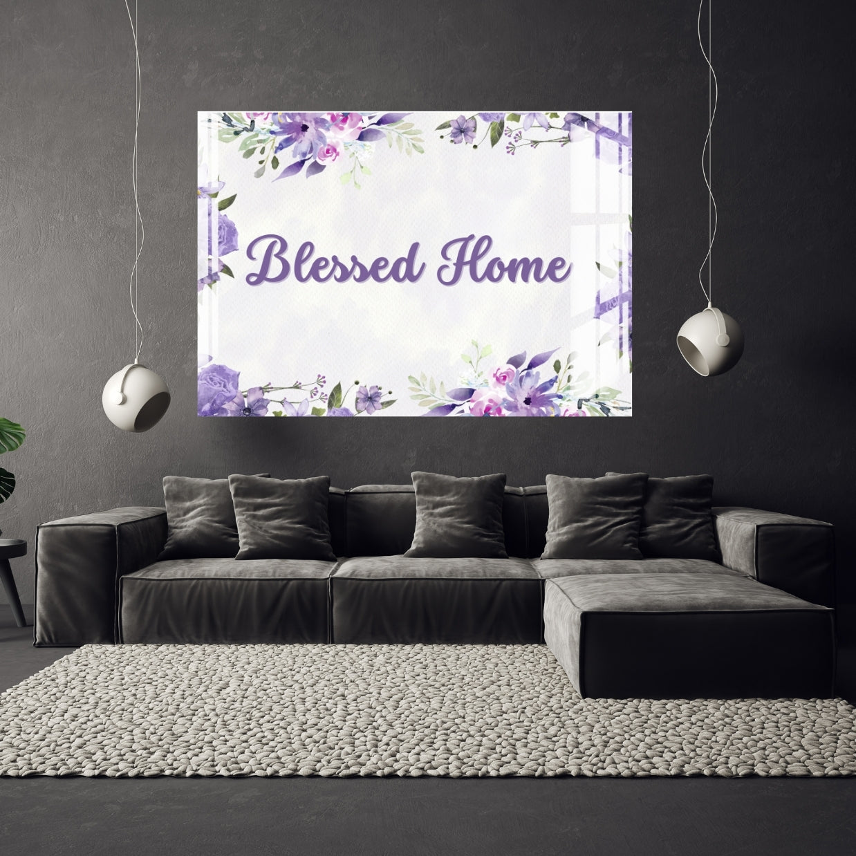 Blessed Home Wall Hanging Décor Metal Print With or Without Frame Wall Art