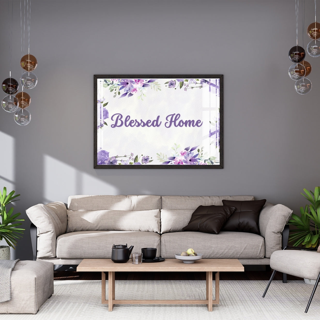 Blessed Home Wall Hanging Décor Metal Print With or Without Frame Wall Art