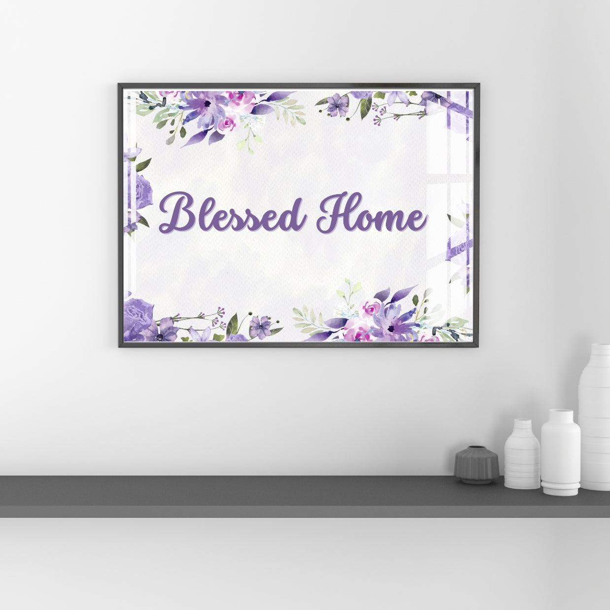 Blessed Home Wall Hanging Décor Metal Print With or Without Frame Wall Art