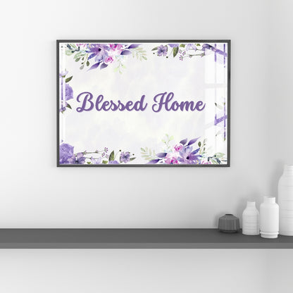 Blessed Home Wall Hanging Décor Metal Print With or Without Frame Wall Art