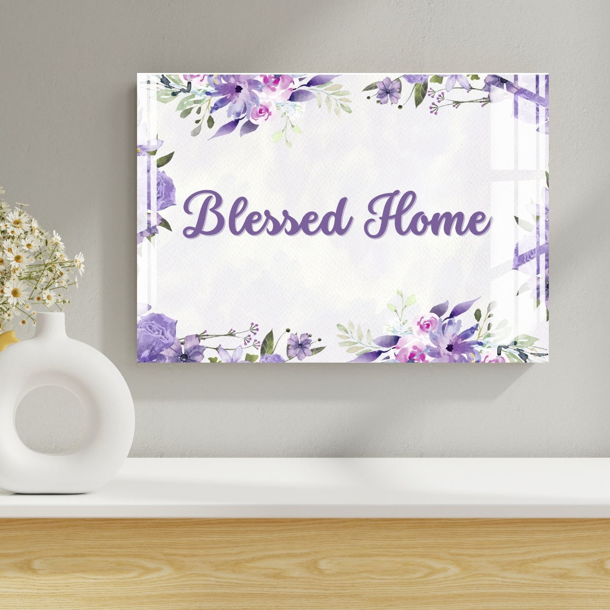 Blessed Home Wall Hanging Décor Metal Print With or Without Frame Wall Art