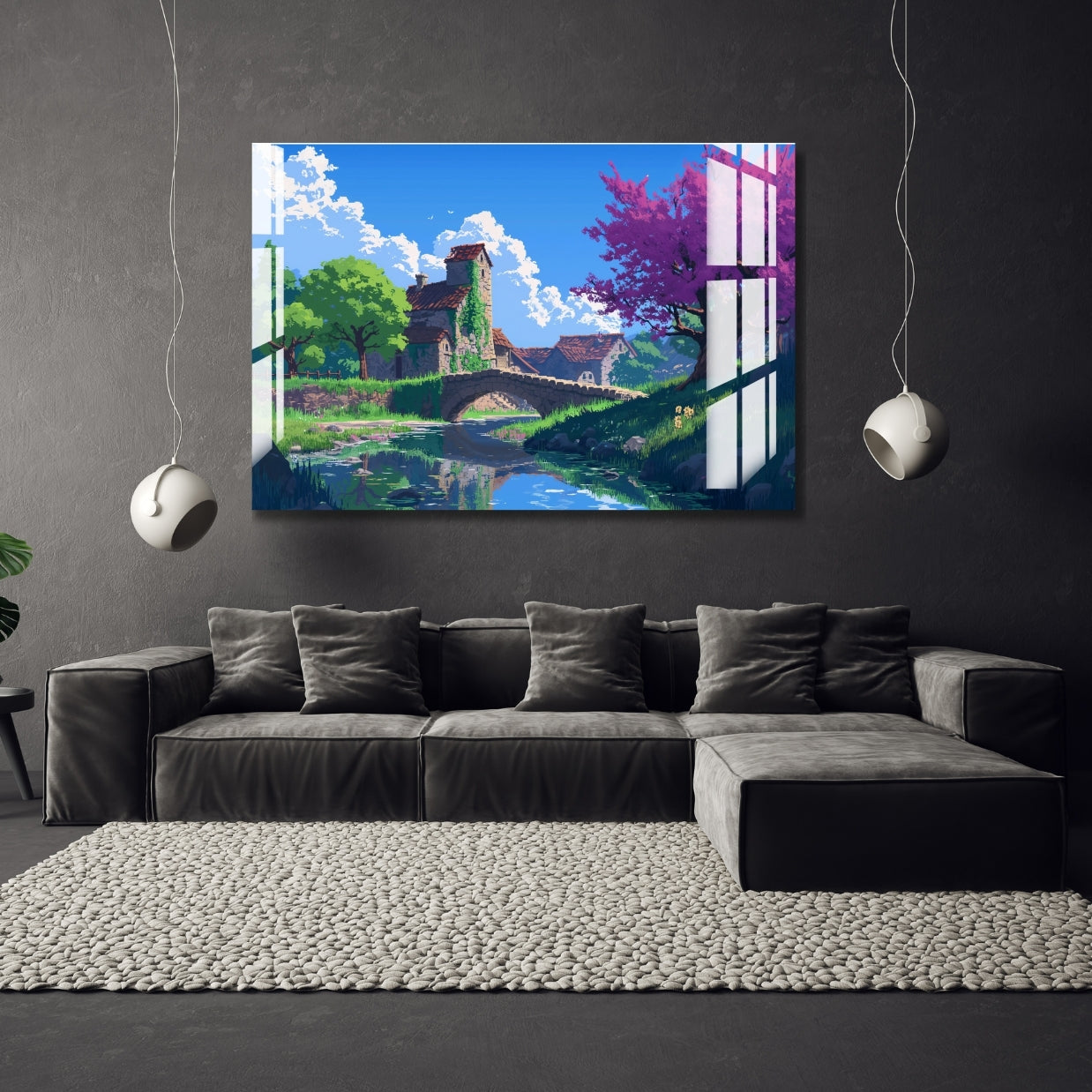 Blossom Village Escape Metal Print With or Without Frame Wall Art