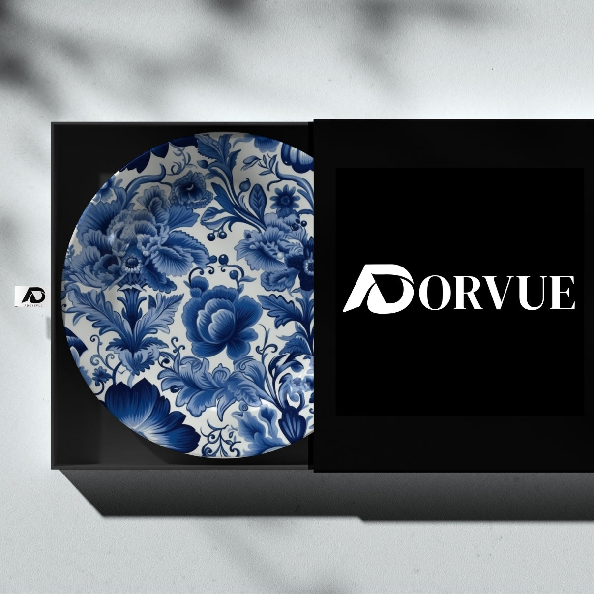Blue Floral Wall Art Decorative Wall Plate