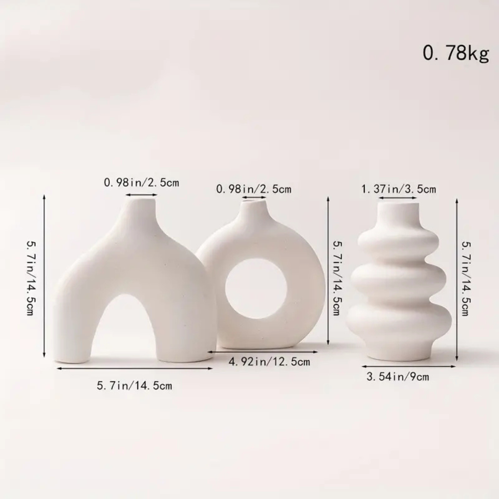 Set of 3 Modern Bohemian Vase for Decoration