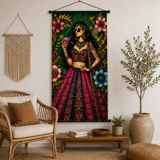 Boho Diva Fabric Wall Tapestry Hanging for Living Room & Bedroom