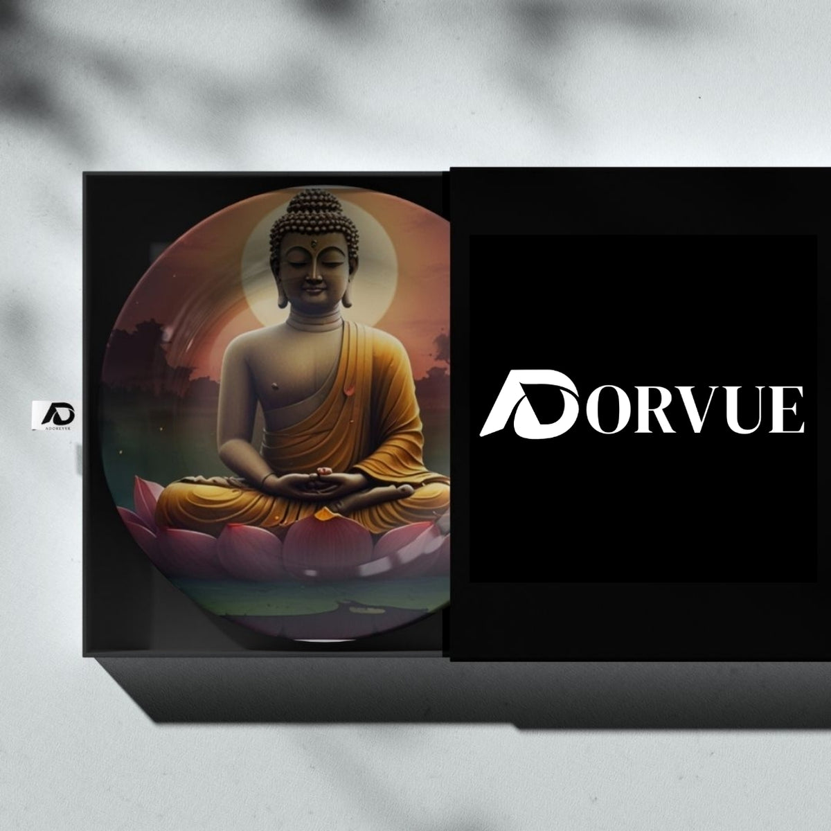 Buddha Meditating In Lotus Decorative Wall Plate