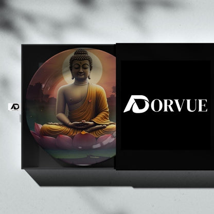 Buddha Meditating In Lotus Decorative Wall Plate