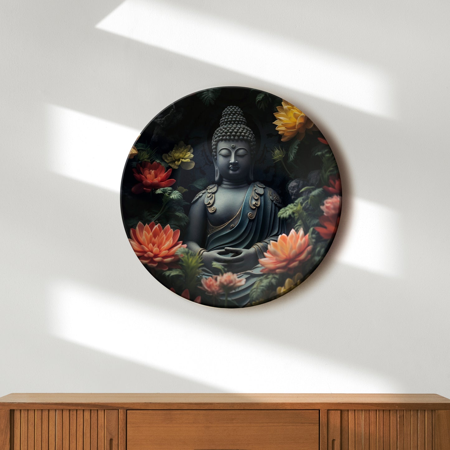 Buddha Meditating In Water Decorative Wall Plate