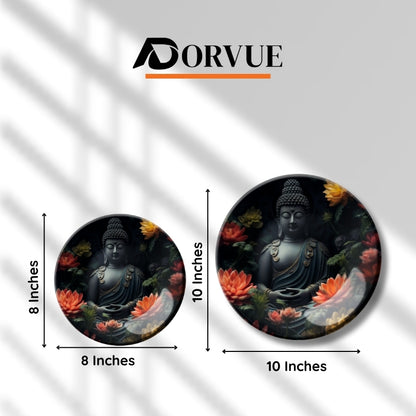 Buddha Meditating In Water Decorative Wall Plate