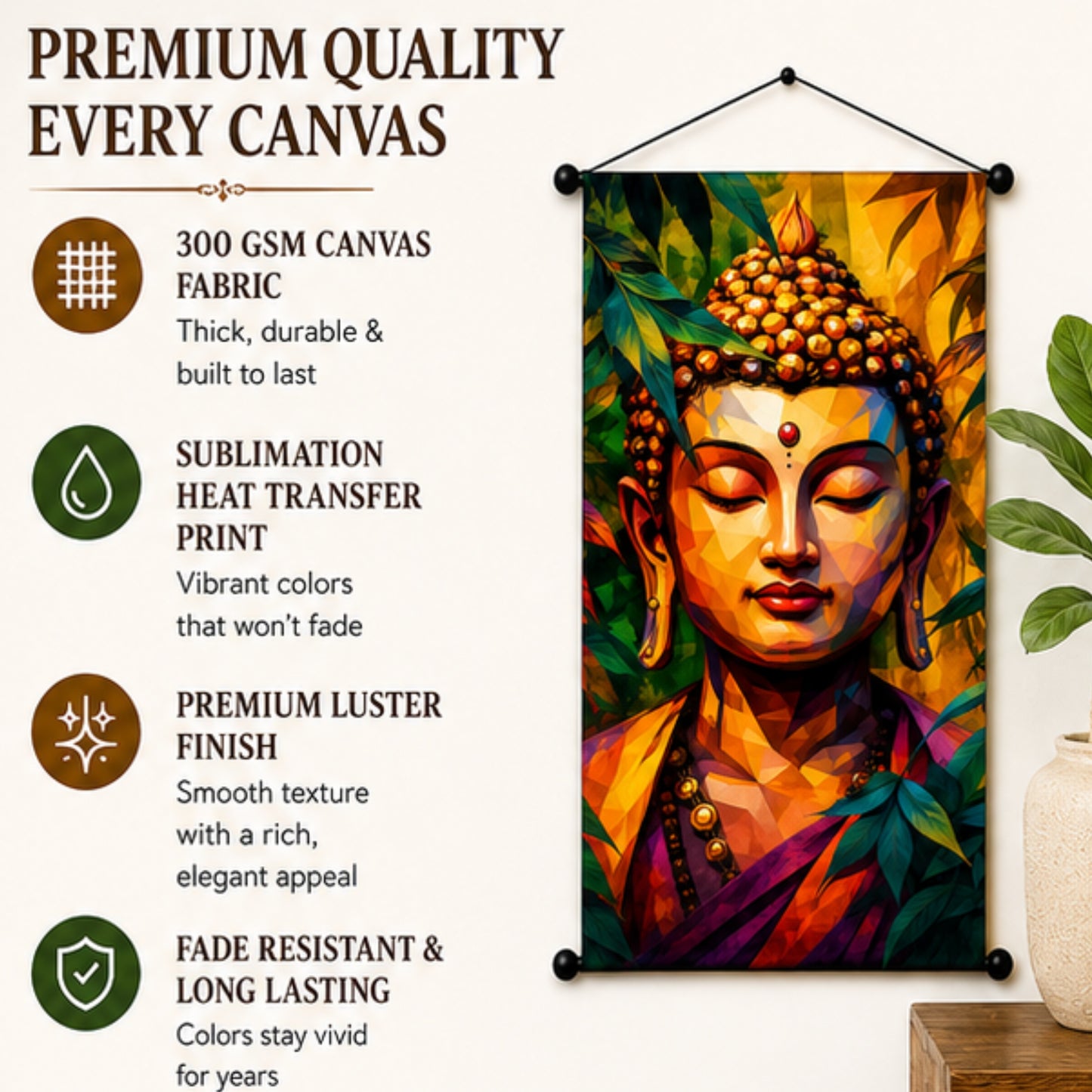 Buddha Wall Hanging Tapestry for Living Room & Bedroom