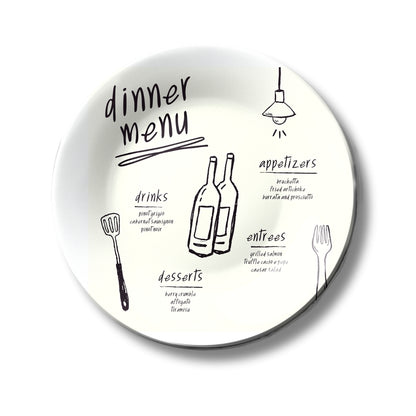 Dinner Menu Art Monochrome Café and Restaurant Wall Décor Decorative Wall Plate
