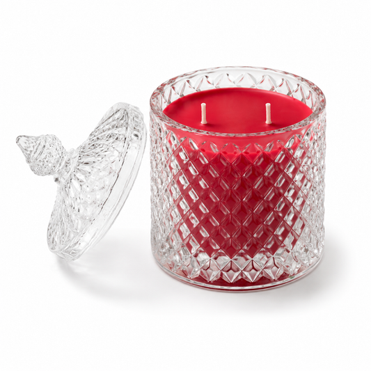 100% Soy Wax 2 Wick Handmade Luxury Crystal Jar Candle 200 Gm