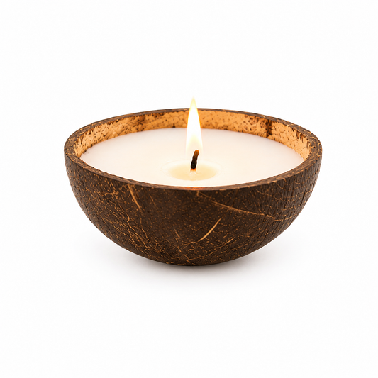 100% Soy Wax Coconut Shell Handmade Candle