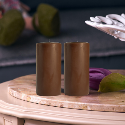 90% Soy 10% Paraffin Handmade Pillar Candle 5x2 Inches Set of 2