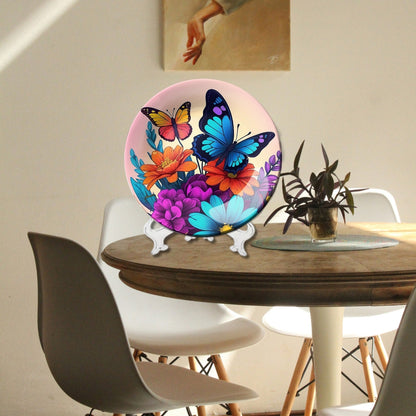 Colourful Butterfly Wall Painting Decorative Wall Plate