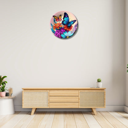 Colourful Butterfly Wall Painting Decorative Wall Plate