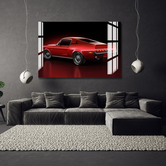 Crimson Classic Speed Metal Print With or Without Frame Wall Art