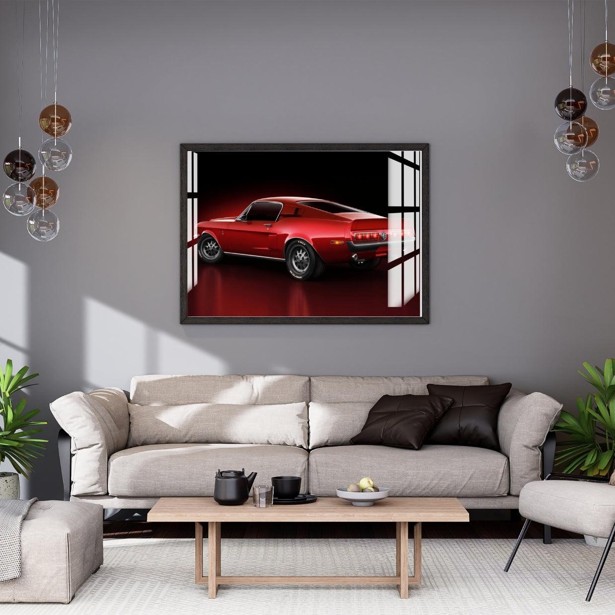 Crimson Classic Speed Metal Print With or Without Frame Wall Art