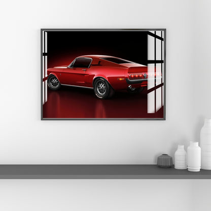 Crimson Classic Speed Metal Print With or Without Frame Wall Art