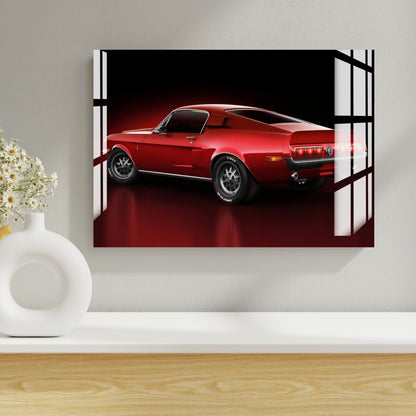 Crimson Classic Speed Metal Print With or Without Frame Wall Art