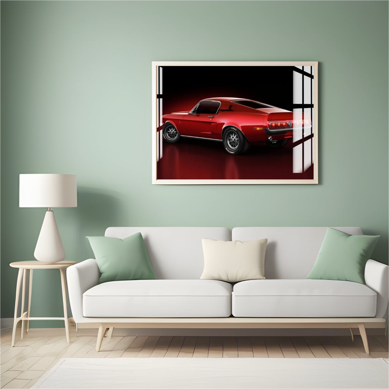 Crimson Classic Speed Metal Print With or Without Frame Wall Art