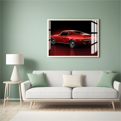 Crimson Classic Speed Metal Print With or Without Frame Wall Art