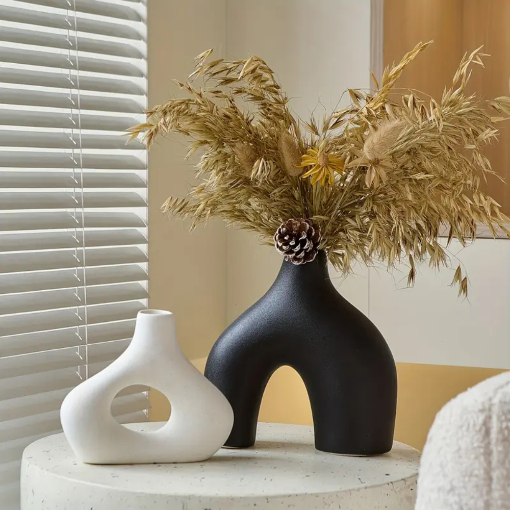 Set of 2 Nordic Art Modern Vases