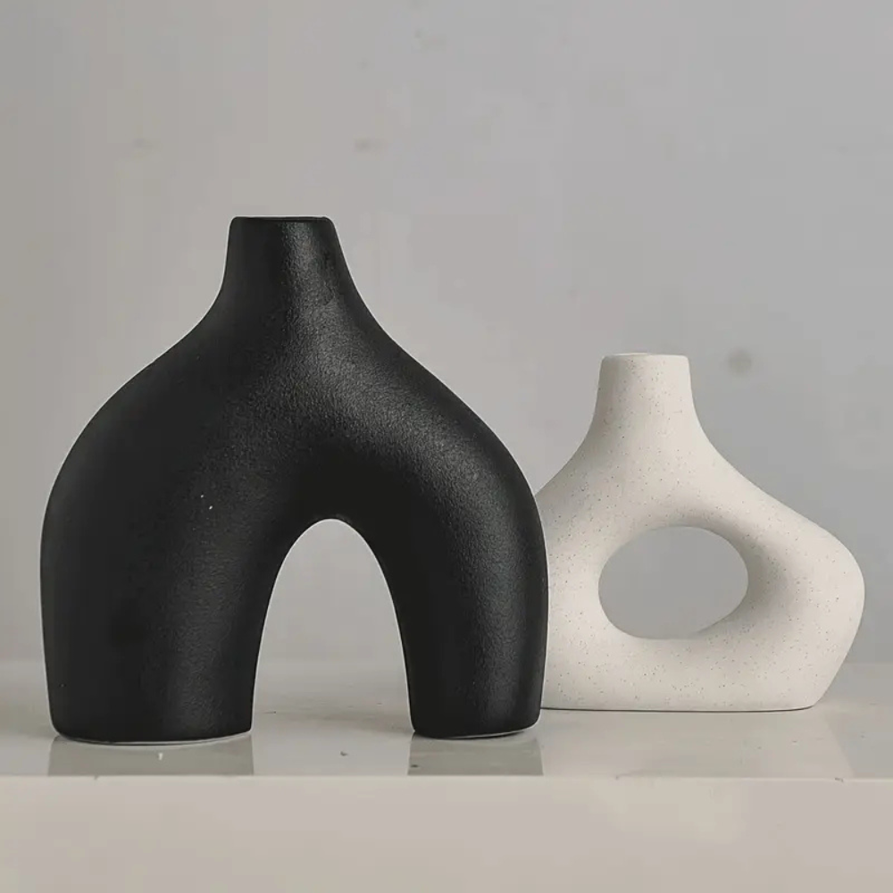 Set of 2 Nordic Art Modern Vases