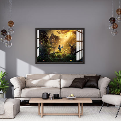 Enchanted Forest Tale Metal Print With or Without Frame Wall Art