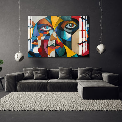 Faces of Expression Metal Print With or Without Frame Wall Art